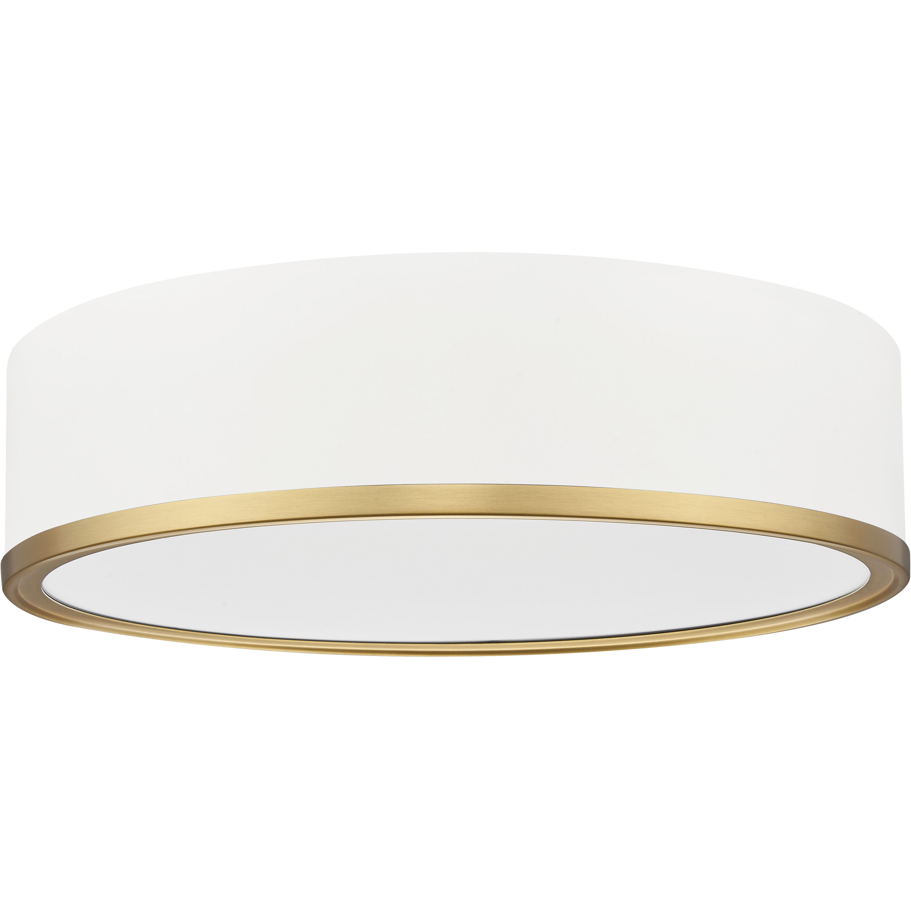 Bradley LED 16 inch Matte White and Modern Gold Flush Mount Ceiling Light