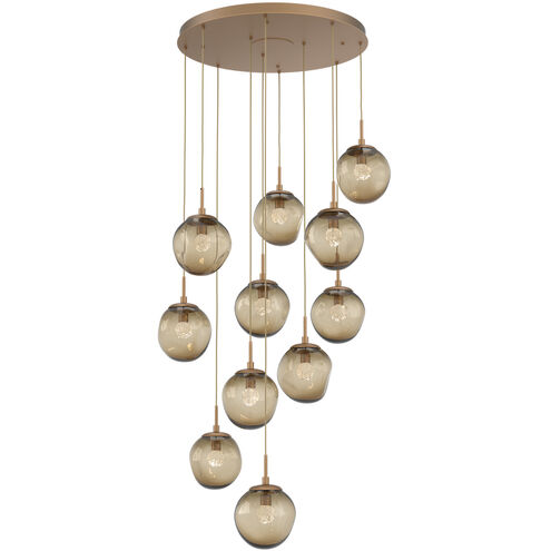 Aster LED LED Novel Brass Chandelier Ceiling Light, Round Multi-Pendant