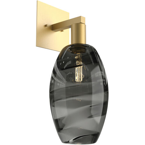 Ellisse 1 Light 6.5 inch Gilded Brass Indoor Sconce Wall Light in Ellisse Smoke