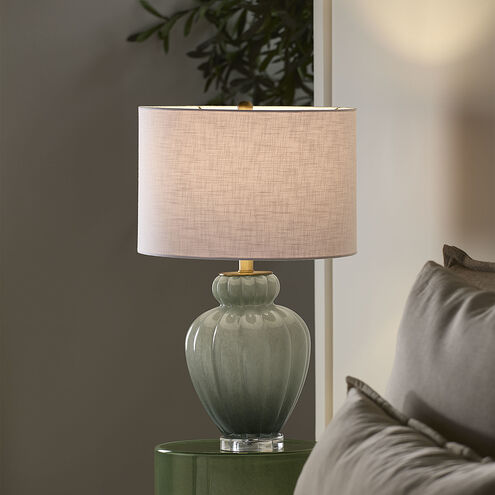 Agnes 23 inch 150.00 watt Blown Glass Celadon Table Lamp Portable Light