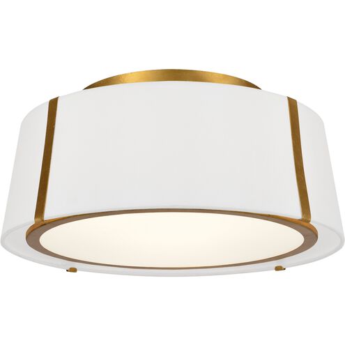 Fulton 3 Light 18 inch Antique Gold Semi Flush Ceiling Light