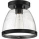 Lodie 1 Light 10 inch Flat Black Flushmount Ceiling Light