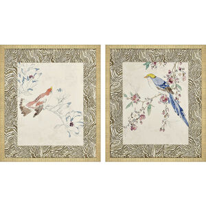 Rustic Paradise Multi and Brown and Blue and Pink Framed Art