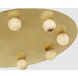 Kelly Wearstler Pertica LED 30 inch Mirrored Antique Brass Flush Mount Ceiling Light