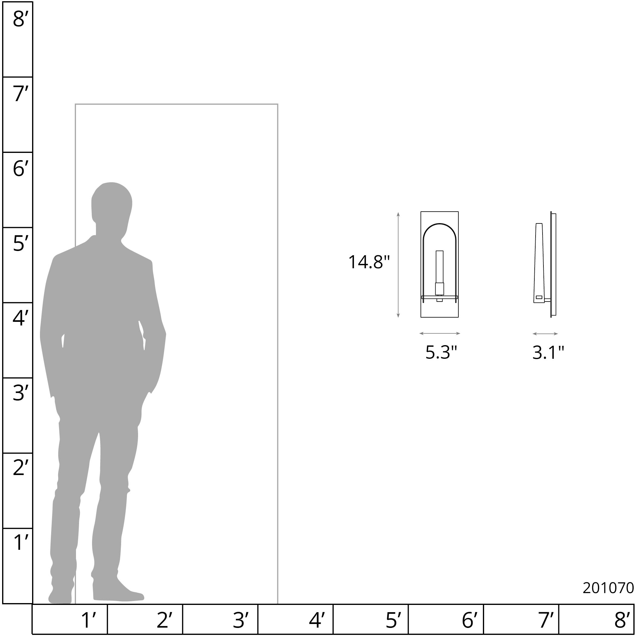Triomphe 1 Light 5.3 inch Vintage Platinum and Sterling ADA Sconce Wall Light in Vintage Platinum/Sterling