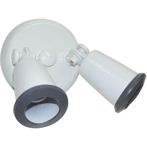 Brentwood 2 Light 9 inch White Outdoor Flood Light