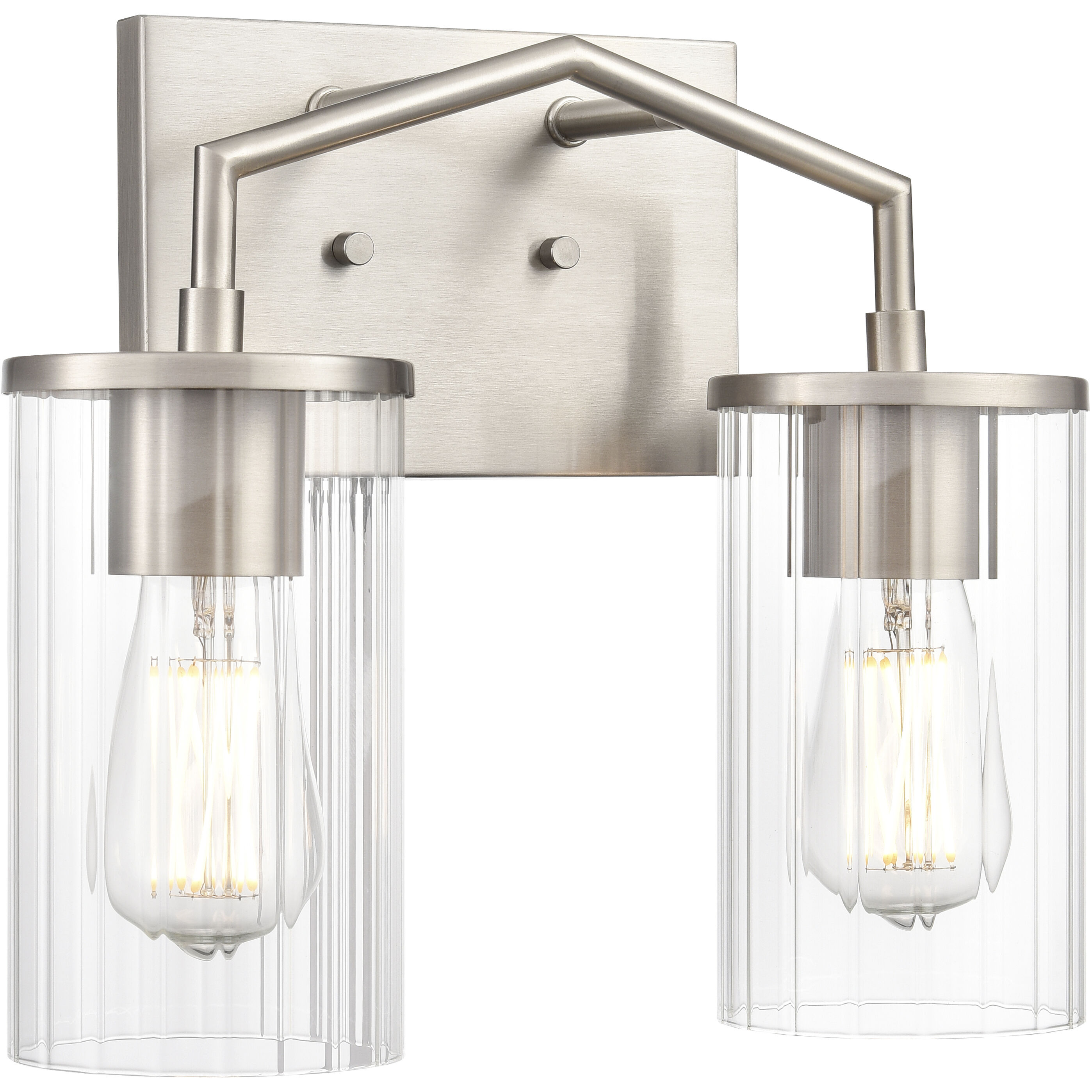 Beverlly 2 Light 13 inch Brushed Nickel Bathroom Vanity Light Wall Light