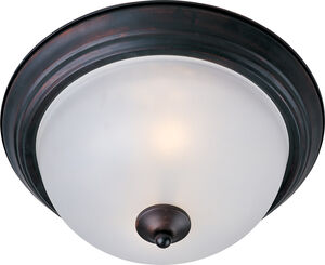 Essentials - 584x 1 Light 12 inch Oil Rubbed Bronze Flush Mount Ceiling Light