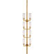 Kelly Wearstler Liaison 8 Light 12.75 inch Antique-Burnished Brass Sconce Wall Light in Crackle Glass