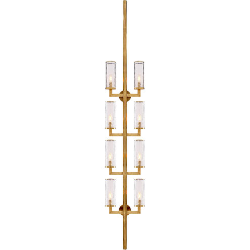 Kelly Wearstler Liaison 8 Light 12.75 inch Antique-Burnished Brass Sconce Wall Light in Crackle Glass