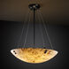 Alabaster Rocks LED 18 inch Dark Bronze Pendant Ceiling Light in 3000 Lm LED, Pair of Square with Points, Round Bowl