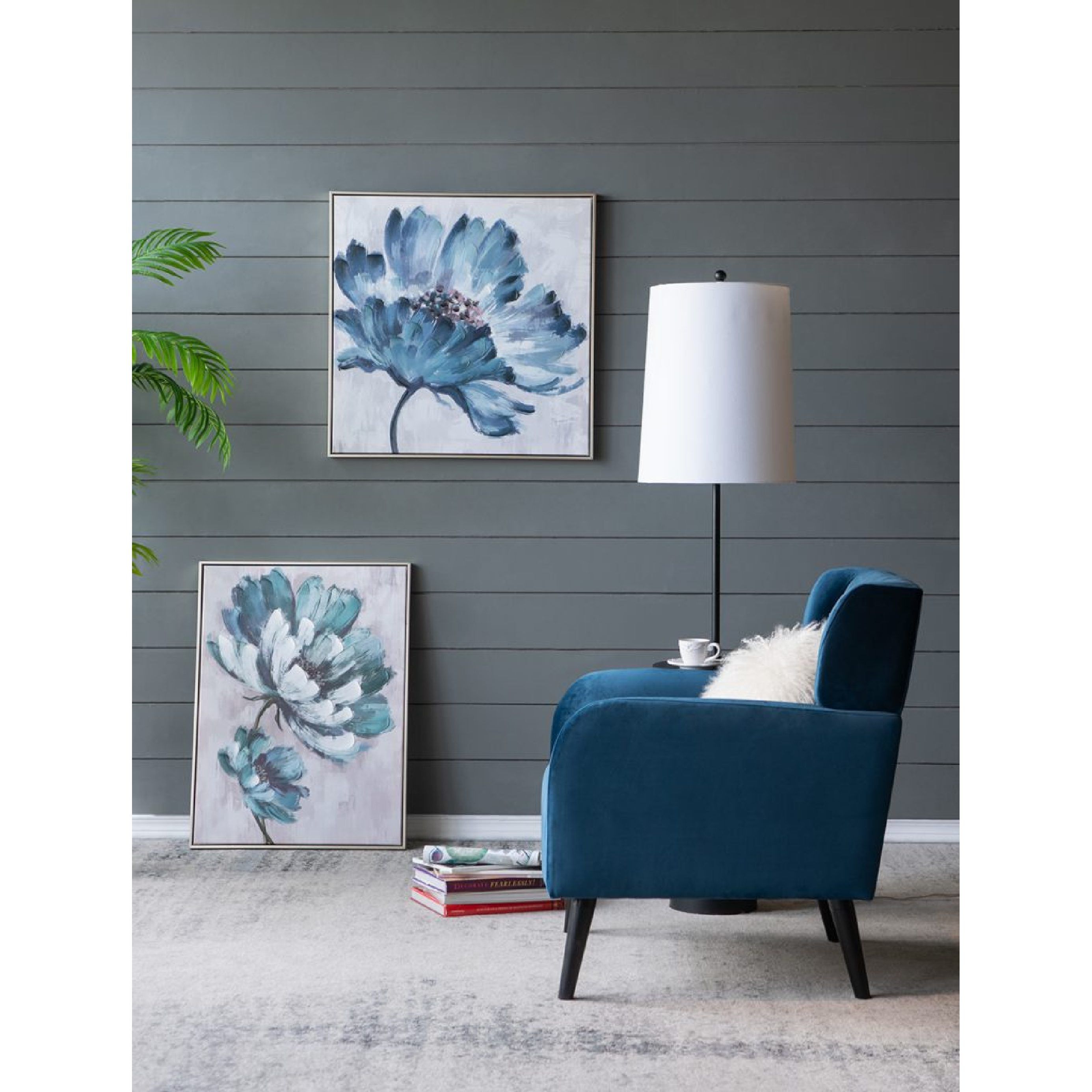 Anita Blue/White/Grey Wall Art