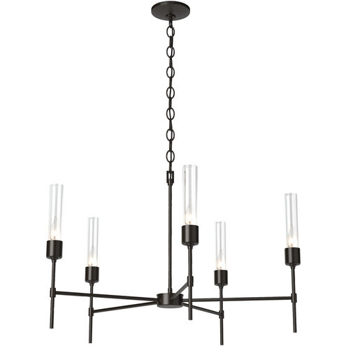 Vela 5 Light 30.3 inch Oil Rubbed Bronze Chandelier Ceiling Light in Clear