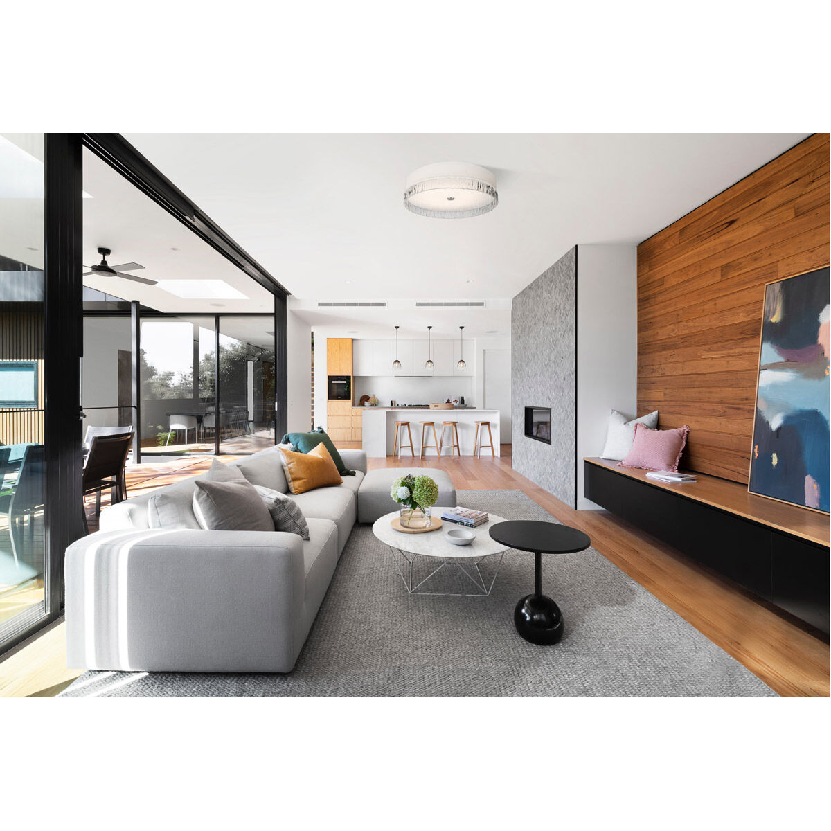 Paco LED 19 inch Flush Mount Ceiling Light