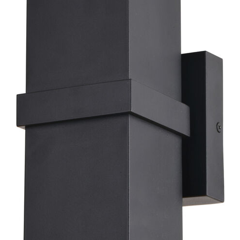 Lavage 2 Light 14 inch Textured Black Outdoor Wall