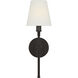 C&M by Chapman & Myers Perth Sconce Wall Light in Aged Iron