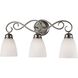Chatham 3 Light 23 inch Brushed Nickel Vanity Light Wall Light in Incandescent