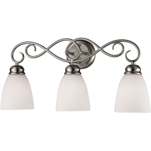 Chatham 3 Light 23 inch Brushed Nickel Vanity Light Wall Light in Incandescent