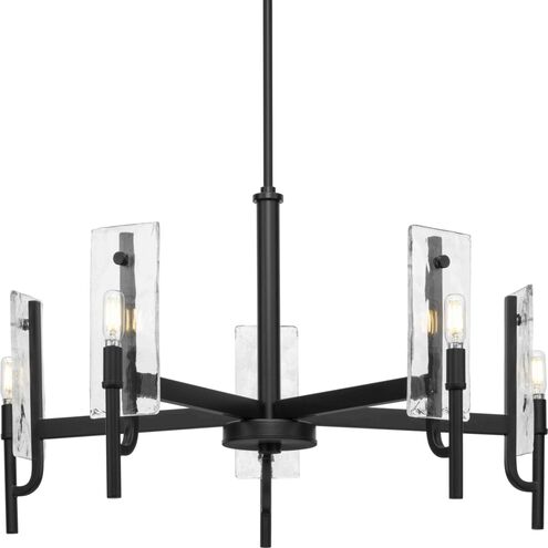 Rivera 5 Light 30 inch Matte Black Chandelier Ceiling Light, Design Series