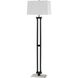 Hotel 60 inch 100 watt Brushed Steel and Espresso Floor Lamp Portable Light