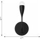 Maya 1 Light 5.13 inch Midnight Black Sconce Wall Light, Small