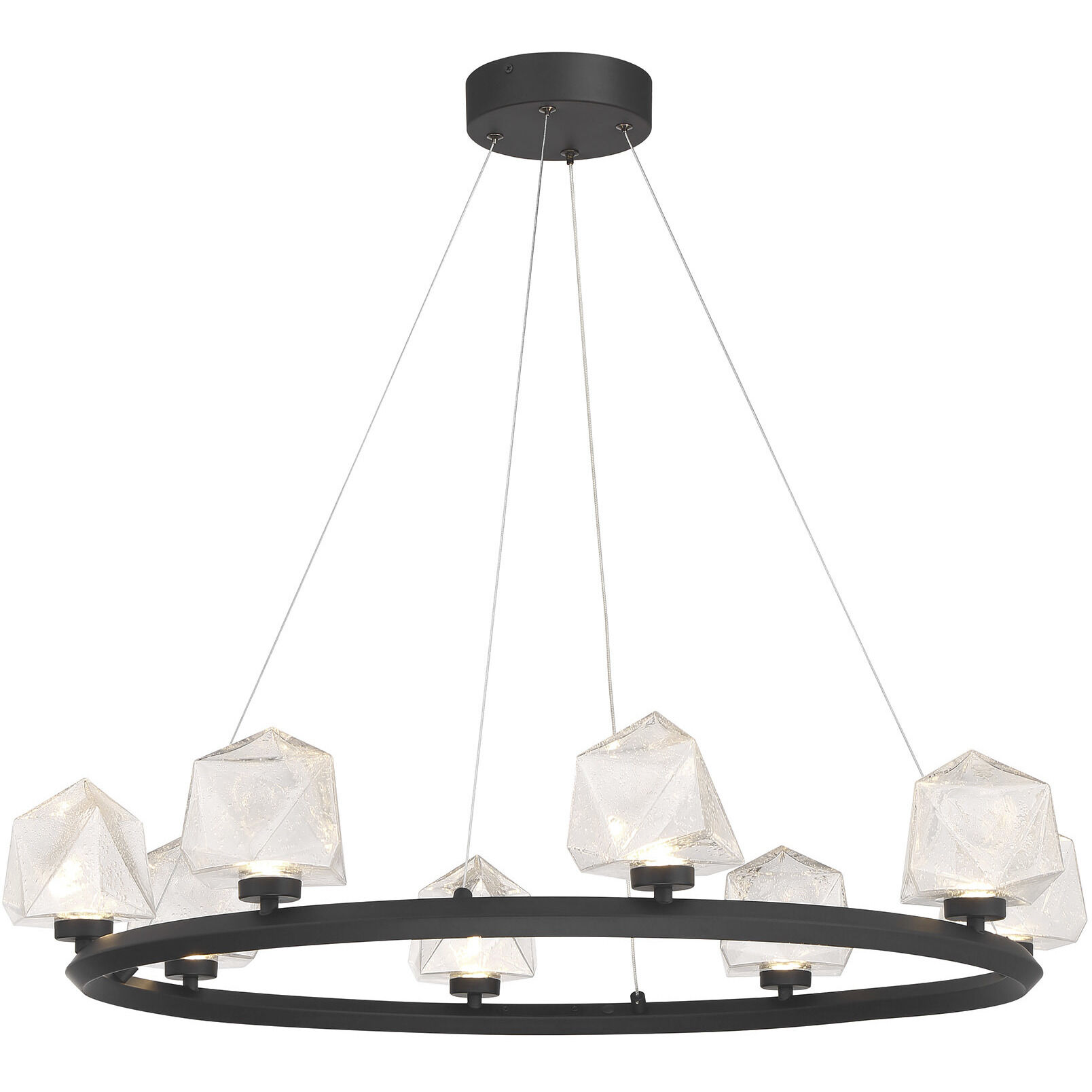 Castello LED 33.63 inch Matte Black Chandelier Ceiling Light