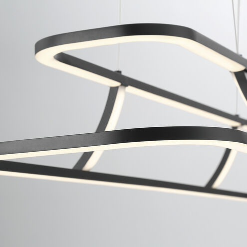 Cadoux Linear Chandelier Ceiling Light in Black