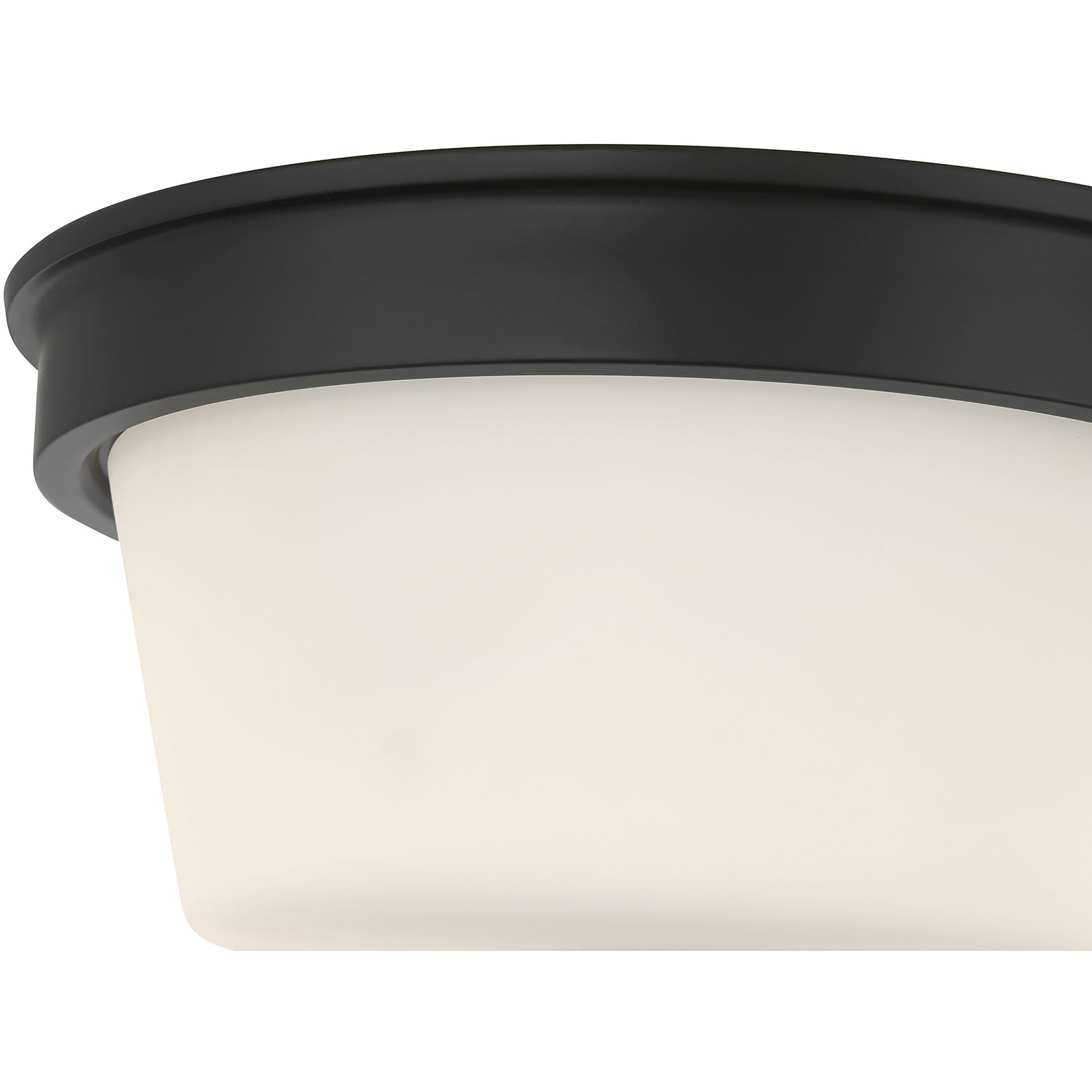 Strayhan 2 Light 13 inch Matte Black Flush Mount Ceiling Light