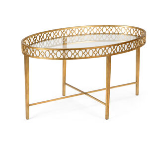 Wildwood 40 X 22 inch Antique Gold Leaf Cocktail Table