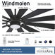 Windmolen 65 inch Textured Coal with Coal Ashwood Blades Outdoor Ceiling Fan