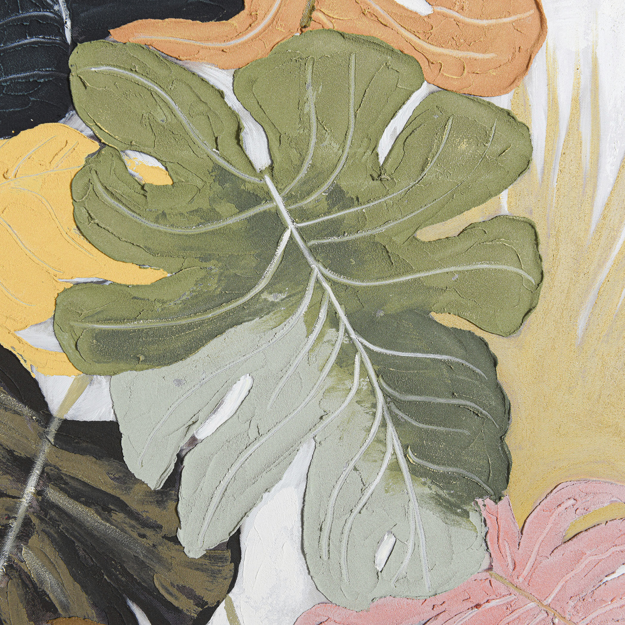 Stu Multi - White and Black and Orange and Pink and Yellow Wall Art