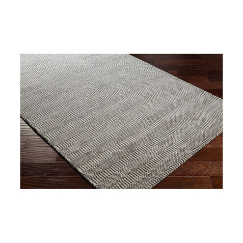 Teton 120 X 96 inch Deep Teal/Charcoal/Light Beige Handmade Rug in 8 x 10, Rectangle