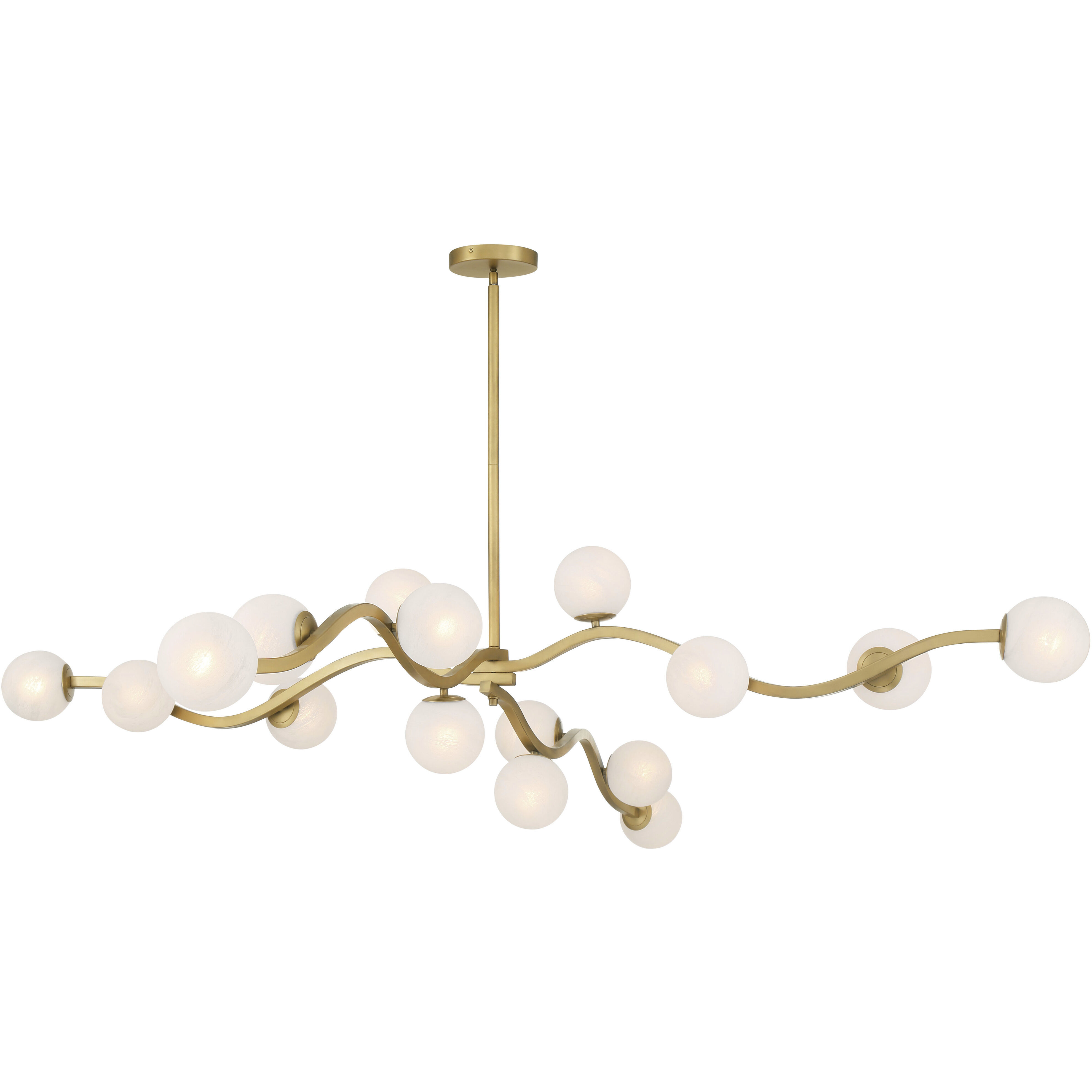 Curven 16 Light 25.75 inch Legacy Brass Chandelier Ceiling Light
