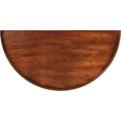 Danelle Demilune Console Table in Medium Brown