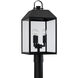 Nelson 3 Light 21.5 inch Black Outdoor Post Lantern