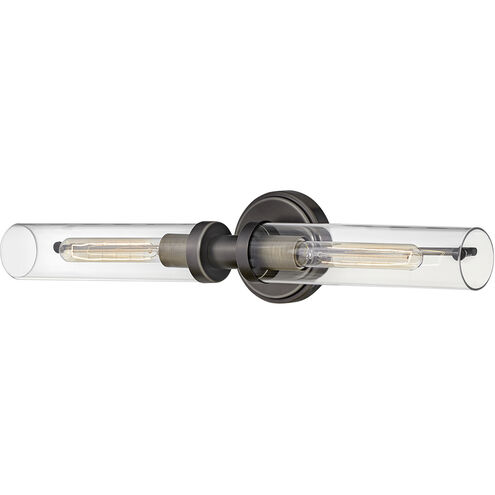 Vaughn LED 25 inch Black Oxide with Heritage Brass Vanity Light Wall Light