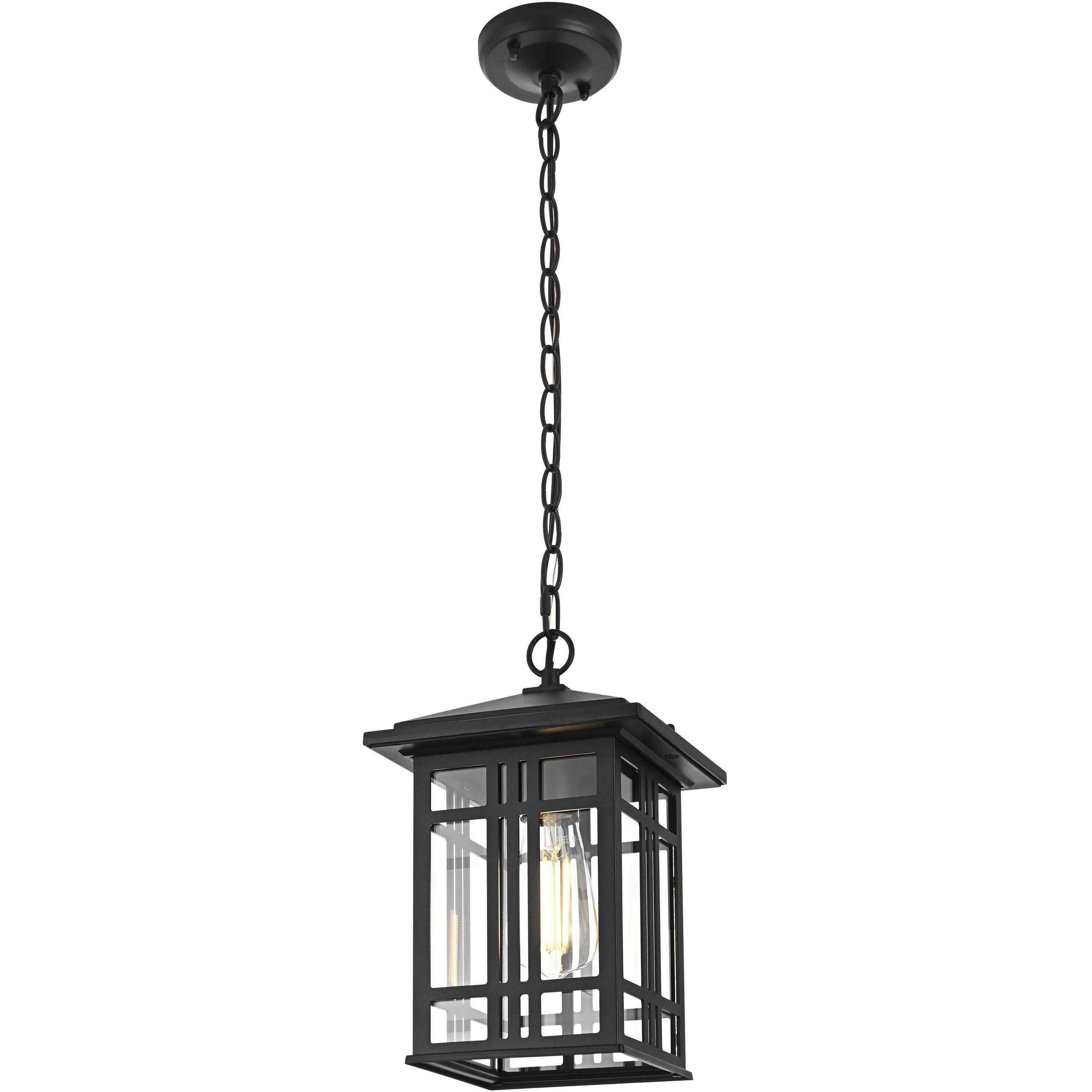 Harley 1 Light 7.5 inch Black Outdoor Pendant