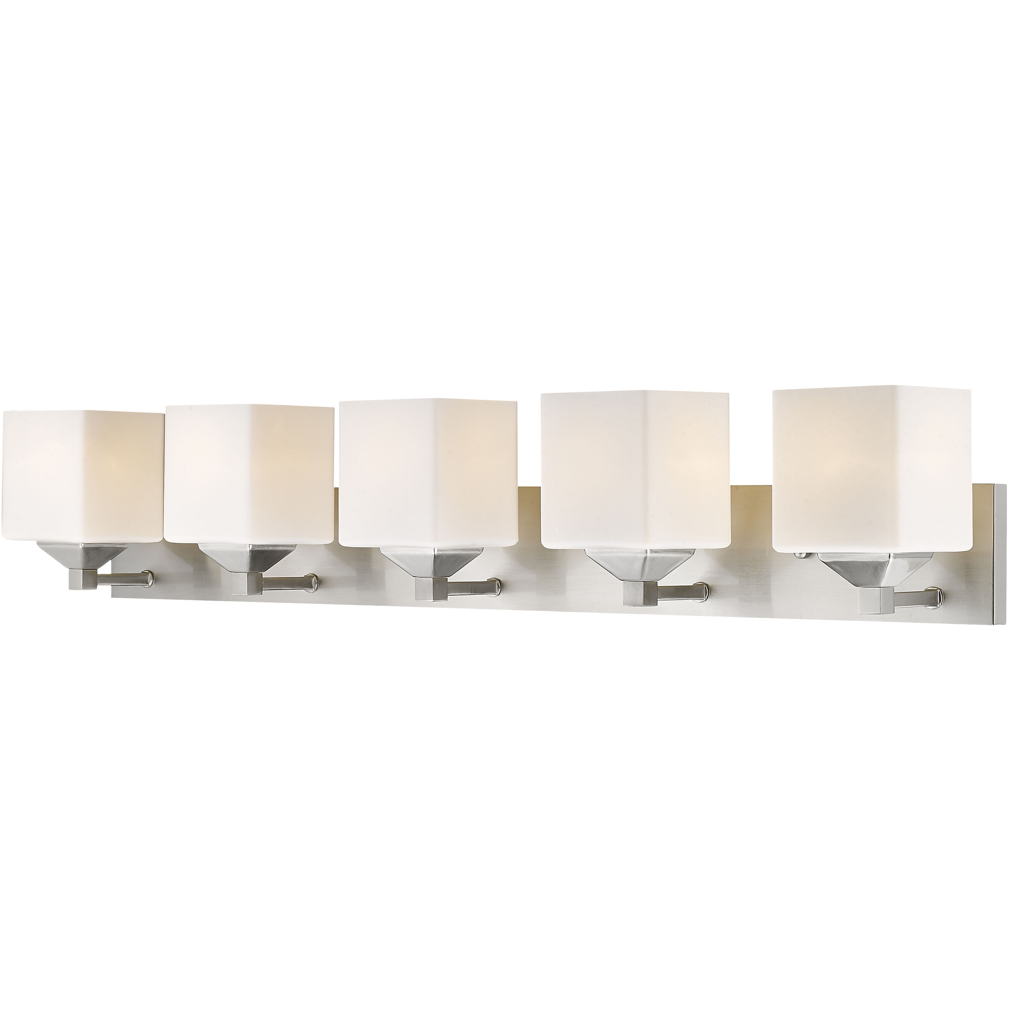 Quube 5 Light 38.5 inch Brushed Nickel Vanity Wall Light