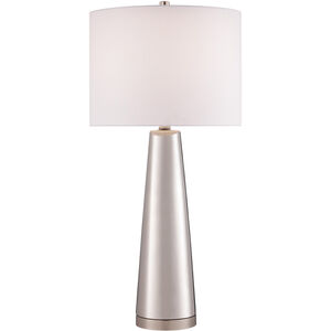 Tyrone 28 inch 150.00 watt Silver Table Lamp Portable Light