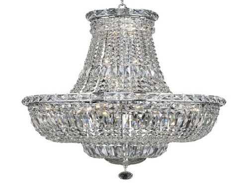 Tranquil 22 Light 22 inch Chrome Dining Chandelier Ceiling Light in Royal Cut