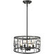 Amoret 4 Light 16 inch Matte Black Convertible Pendant Ceiling Light