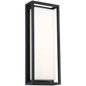 Framed LED 10 inch Black Outdoor Wall Light in 20in.