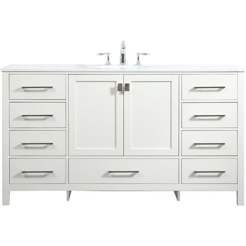 Irene 60 X 22 X 34 inch White Vanity Sink Set