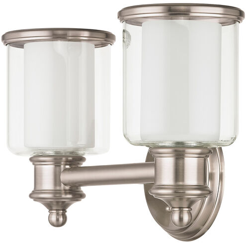 Middlebush 2 Light 15 inch Brushed Nickel Bath Vanity Wall Light