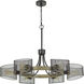 Dronten 6 Light 36 inch Wood/Black Chandelier Ceiling Light