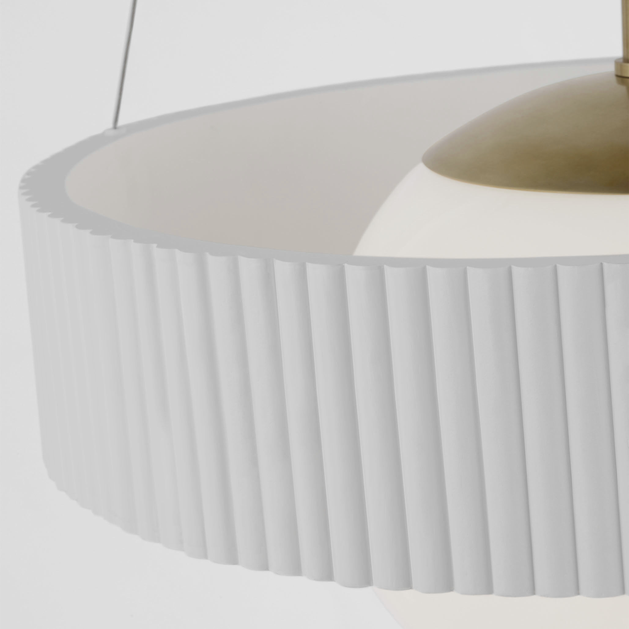 Windsor Smith Arena LED 18.5 inch Hand-Rubbed Antique Brass and Matte White Ring and Globe Chandelier Ceiling Light