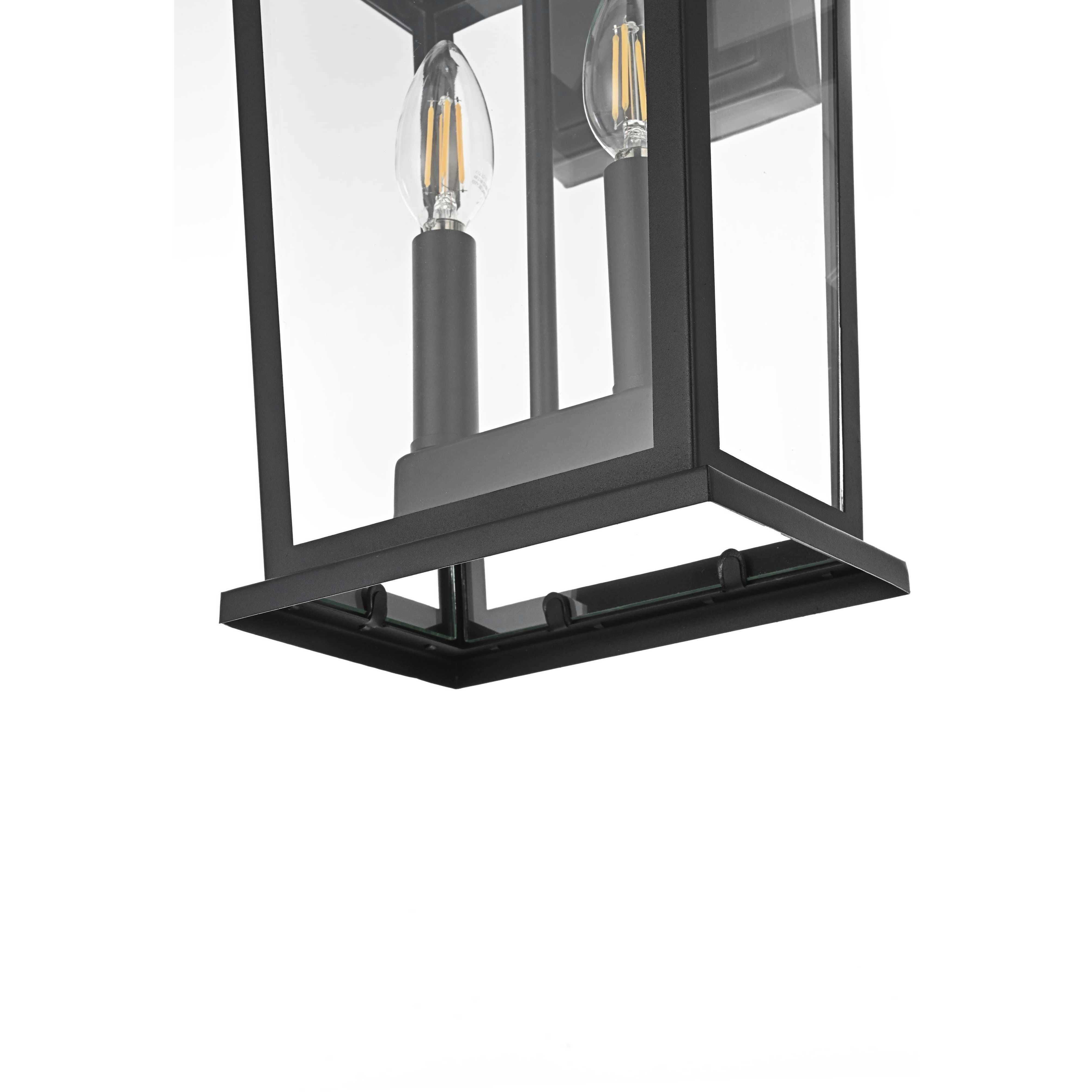 Berks 2 Light 14.5 inch Black Outdoor Wall Sconce