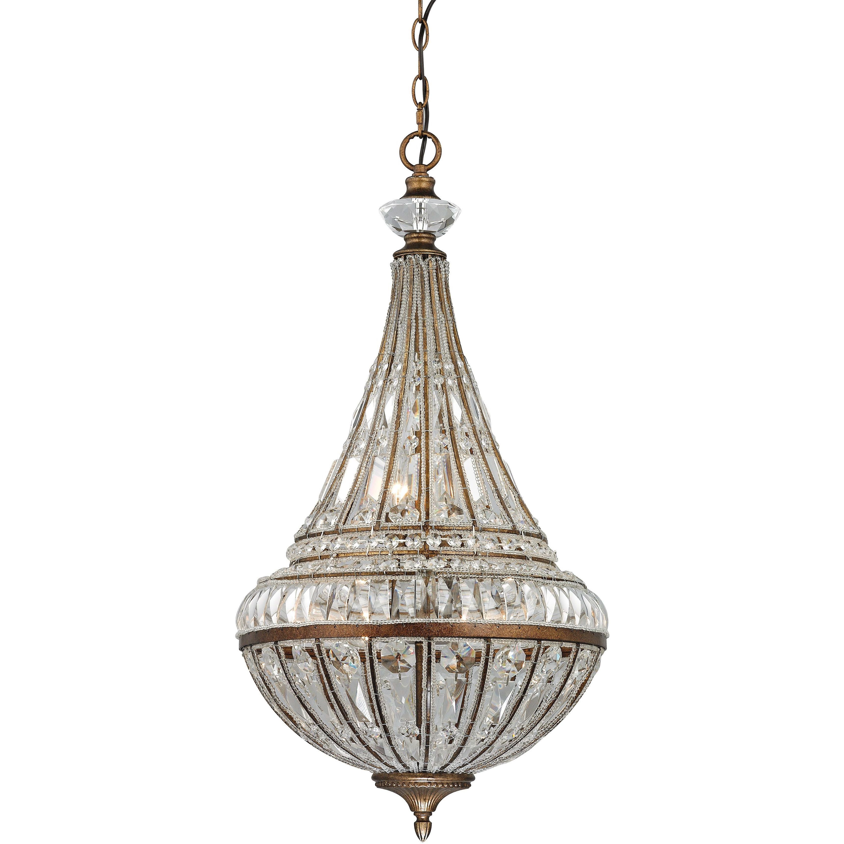 Empire 6 Light 16 inch Mocha Chandelier Ceiling Light