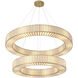 Monari 18 Light 47.44 inch Antique Brass and Handmade Glass Chandelier Ceiling Light