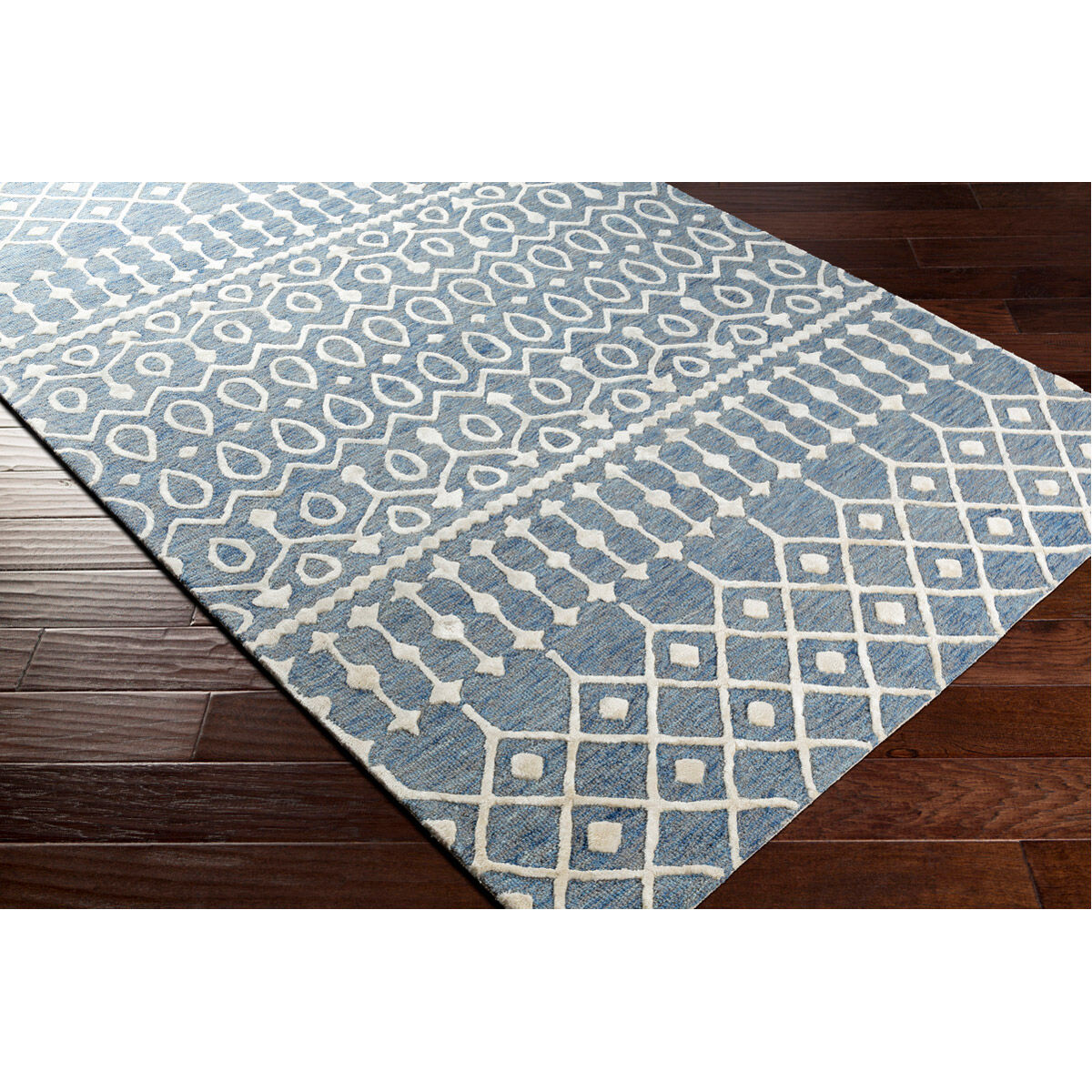 Opus 36 X 24 inch Denim/Light Gray/Navy/Ivory Rugs, Rectangle